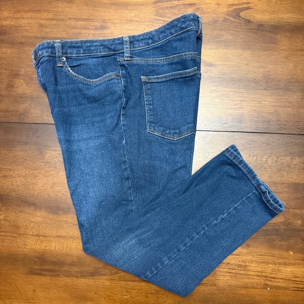 crown & ivy High Rise Vintage Straight-Leg Blue Jeans